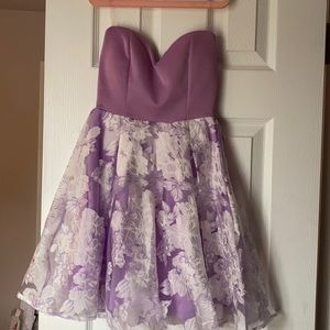 Strapless lavender dress